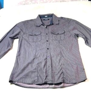 Eighty Eight Platinum Striped Shirt 100% Cotton. Great Condition!